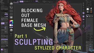 2D to 3D Sculpting Stylized Character in ZBrush | Timelapse Part 1