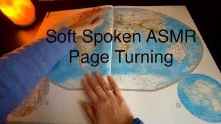 Soft Spoken ASMR: Atlas Page-Turning and Map Exploration, Conversational Unintentional Female Voice