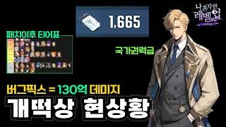 나혼자만 레벨업 니어만 버그패치로, 국권확정 기존보다 40억딜UP뽑기결과+최신티어표 │길드곧마감