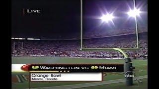 2001 #11 Washington @ #2 Miami Fl No Huddle