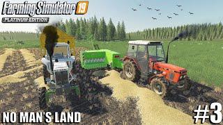 Creating Mini bales | No Man's Land | Farming Simulator 19 | Episode 3