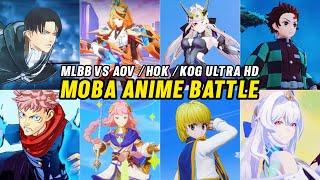 Anime Theme Showdown: MLBB vs. AoV & HoK - Hero and Skin Battle in Ultra HD!