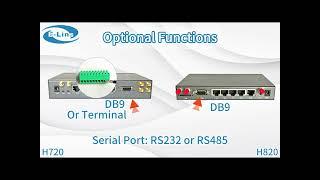 The comparison between E-Lins H720 and H820 4G industrial router