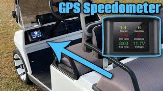 Golf Cart $40 Digital GPS Speedometer Gauge Cluster Install | Heads Up Display | Club Car DS Build