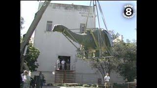 Dinosaurs arrive in San Diego for Natural History Museum exhibit in 1986