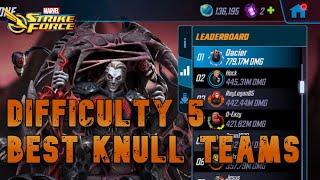 Difficulty 5 - BEST KNULL TEAMS! | Marvel Strike Force