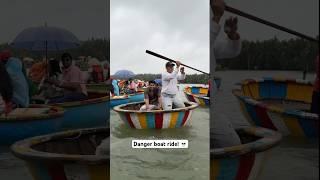 Dangerous Boat Ride In Vietnam!  #shorts #vlog