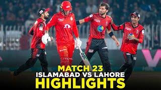 PSL 9 | Full Highlights | Islamabad United vs Lahore Qalandars | Match 23 | M2A1A