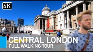 Exploring Trafalgar Square to Regent Street - Summer London Walk 2021