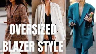 Oversized Double-Breasted Blazer Style Ideas. 2022 Fashion Trends.