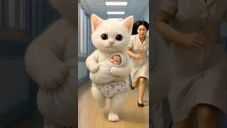 Cute Kitty Kidnaps a Baby  Funny AI Cartoon Video
