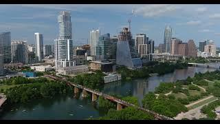 Aerial of Austin Texas in 4k