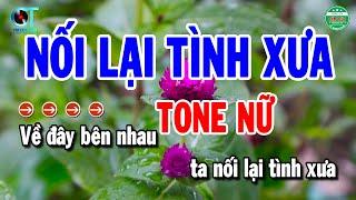 Karaoke Nối Lại Tình Xưa  Cha Cha Tone Nữ | Cẩm Tiên Organ