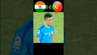 India VS Portugal 2026 | Sunil Chhetri VS Ronaldo | #shorts #ytshorts #indiavsportugal #football