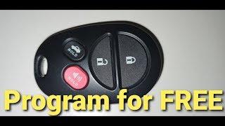 How to program Toyota key remote - FREE - No gadgets needed (Hidden features)