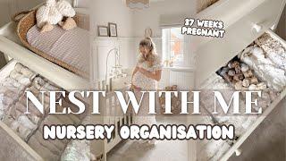 NEST WITH ME | Nursery drawers organisation | Baby wardrobe | UK Nursery tour and organising hack