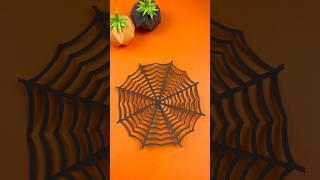 Paper Spider Web/ Halloween Crafts #shorts #diy #papercrafts #halloween2023 #youtubeshorts