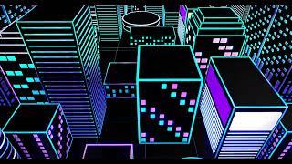 FREE VJ LOOPS (4K) / MOTION GRAPHICS / ANIMATION VIDEO / VISUAL LOOPS /CINEMA4D-CITY LIGHTS 3 SHORT