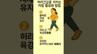 #허리건강을 지키는 가장 중요한 방법 #척추건강#건강정보#건강습관#자세교정#올바른자세 #허리근육강화 #허리스트레칭 #요통예방#허리운동#건강쇼츠 #건강꿀팁#힐링정보 #건강지식