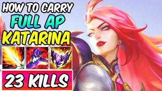 FULL AP KATARINA MID - HOW TO CARRY | Best Build & Runes | Diamond Battle Queen | League of Legends