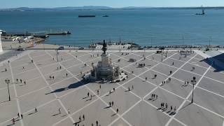 Praca Do Comercio in Lisbon, Portugal by Drone