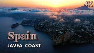 COAST of JAVEA, a dream to live in Spain.  Cinematic aerial footage with DRONE.