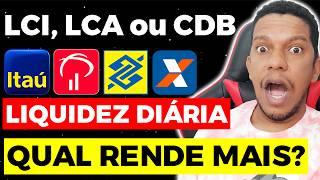 QUAL MELHOR INVESTIMENTO? LCI/LCA DI 91% DO CDI ou CDB 100% de LIQUIDEZ DIÁRIA