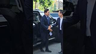 박찬대 당대표 출마 예정자 박성준 의원과 함께 겸공 도착 모습 #박찬대 #박성준 #이재명대통령