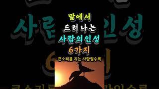말에서 드러나는 사람의 인성 6가지 #즉문즉설 #좋은글 #중년조언