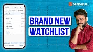 Brand New Watchlist | Sensibull Mobile App demo video