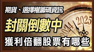 倍數獲利股票有哪些 ? 明年如何選股 ?  貨當沖加碼技巧教學 【20241228 期貨、選擇權、股票】  #期貨#winsmart #股票