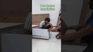 Bed drawer fitting #ytshort #technologia #drawerorganizer