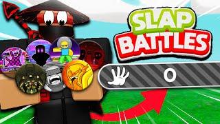 Obtaining 40 Gloves With 0 SLAPS! - Slap Battles Roblox