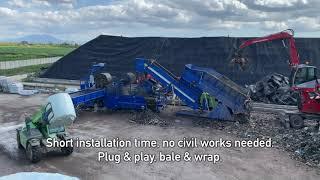 Rebaling of broken wrapped square bales – Flexus @ Napoli, Italy