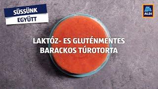 Laktózmentes barackos túrótorta