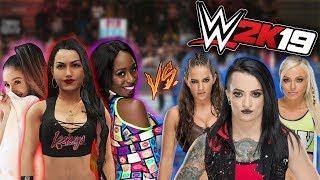 NAOMI, ARI, AND LEASMINE vs. THE RIOTT SQUAD! | WWE 2K19 ELIMINATION TORNADO TAG MATCH!