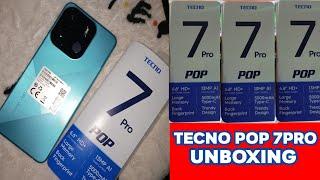 Tecno pop 7pro unboxing 3GB Ram/64Gb Storage, Back fingerprint and 5000mAh battery with your budget