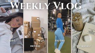 VLOG : Moving again? Life Update, Glute Day Workout, Comfrt sets