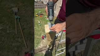 Cutting Fence Post Tops
