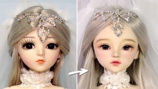 안구 교체가 가능한 정식 한국판 도리스돌 인형 리뷰 + 리페인팅 = 웨딩 메이크업 [Doll Repaint+Review] /딩가의 회전목마 (DINGA)