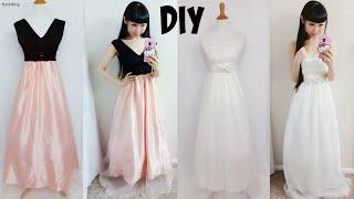 DIY Easy Wedding Dress & Prom Dress from Scratch (Floor Length)| DIY Formal Dress