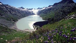 Der Oberaargletscher im östlichen Teil der Berner Alpen Der Schweiz