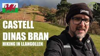 Hiking Castell Dinas Bran in Wales