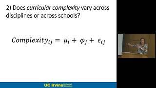 Rachel Baker on Major Curricular Complexity