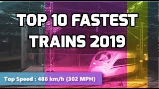 Top 10 Fastest Trains in The World 2019 - Incredible Compilation of the High speed Trains 2019