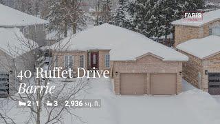 40 Ruffet Drive, Barrie  | Home for Sale | Faris Team