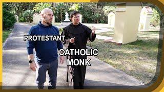 Monk Shows a Protestant a Carmelite Monastery