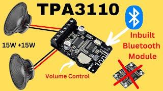 TPA3110 Audio Amplifier Board With Inbuilt Bluetooth Module Board Wiring // Stereo Sound Test