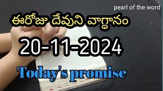 Today's promise | Eroju devuni vaagdaanam | Word of god | 20-11-2024