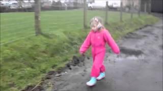 Girl Stuck In The Mud - Puddle Suits From Rain-shine